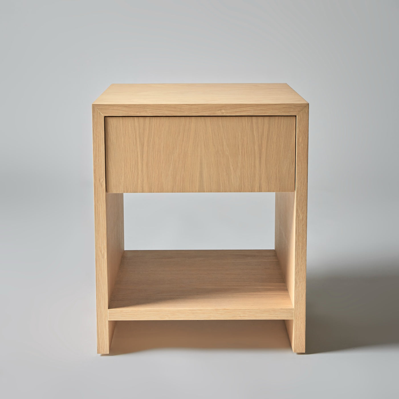 Bedside Table with Drawer in American Oak Timber