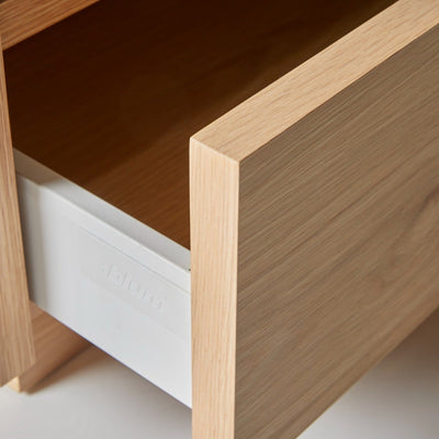 Bedside Table with Drawer in American Oak