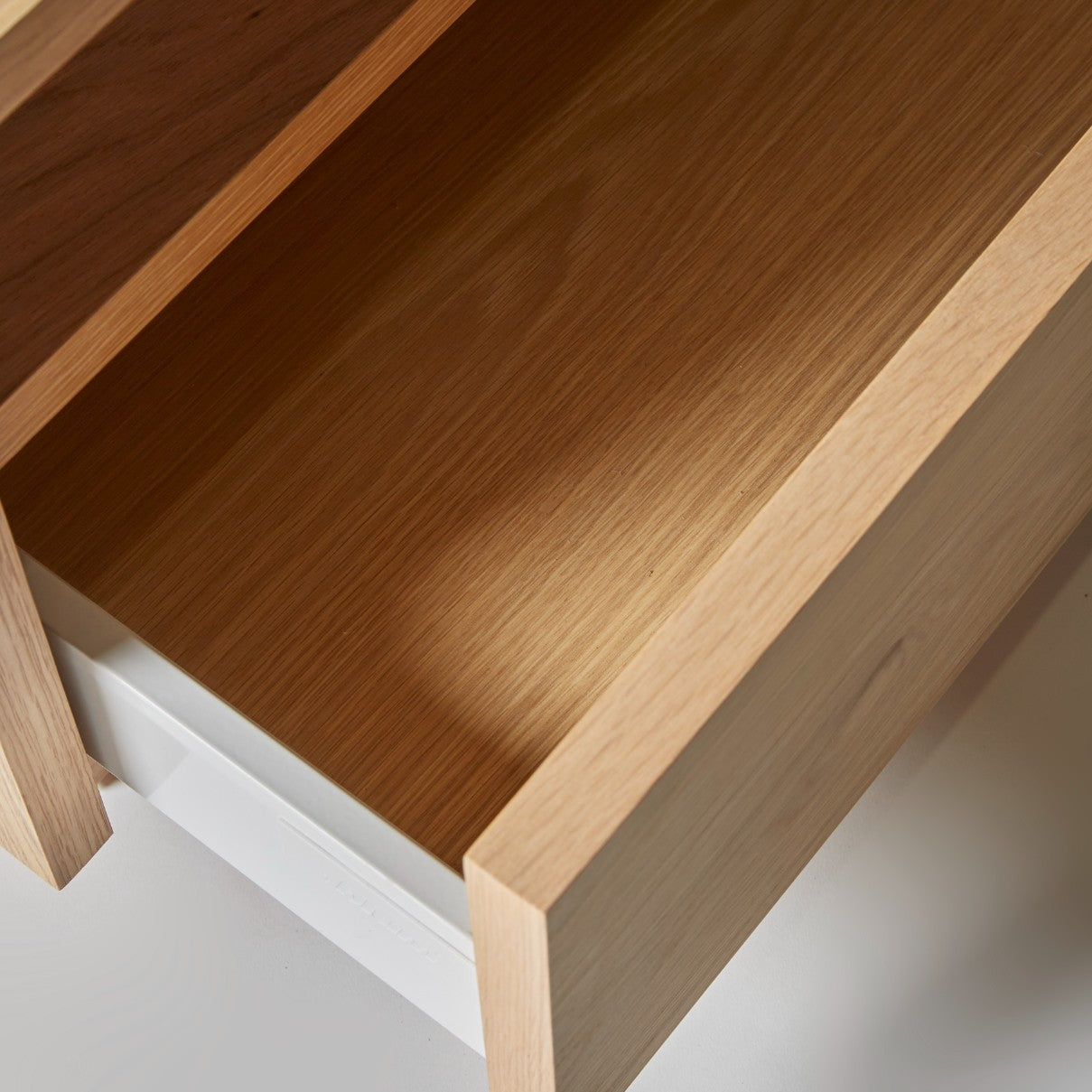 Bedside Table with Drawer in American Oak Timber