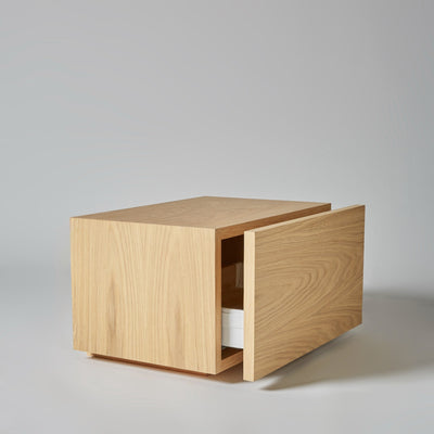 Bedside Table with Drawer in American Oak