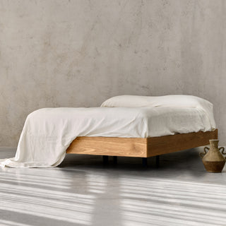 Timber Floating Bed Base in Spotted Gum