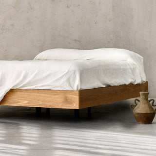 Timber Floating Bed Base in Spotted Gum